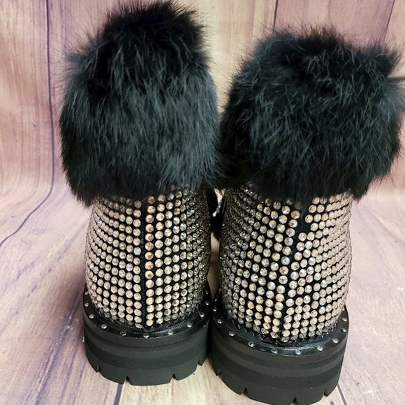 Lola Cruz Women's Bedazzled Ankle Boots 40/10 - Picture 4 of 5